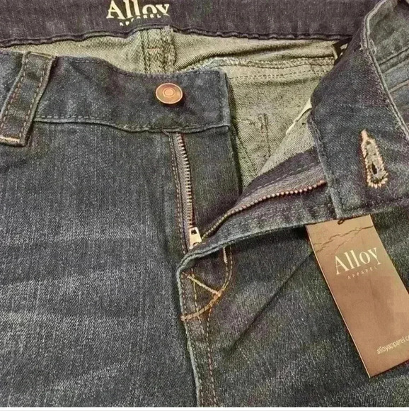 Women's Alloy Apparel Avery Low Rise Boot Cut Tall Five Pocket Style Blue Jeans - Picture 3 of 11